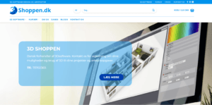 Homepage 3dshoppen.dk